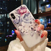 Fashion 3D Relief Flowers Phone Case For iPhone