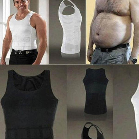 Men Slimming Body Shaper Tummy Shaper Vest Slimming Underwear Corset Waist Muscle Girdle Shirt Fat Burn